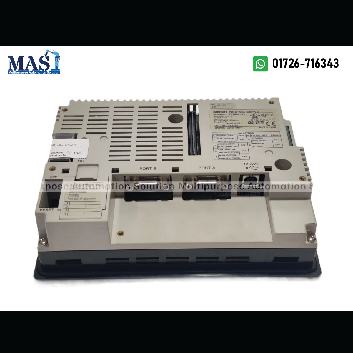 OMRON HMI NS5-SQ10B-V2 - MAS