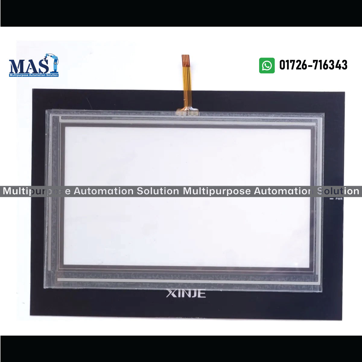 TouchWin Xinje TG765S Series HMI Replacement Overlay with Digitizer - 7-Inch Touch Glass For TG765S-XT, TG765S-MT, TG765S-ET, TG765S-UT